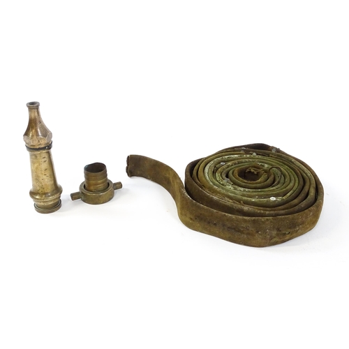 1249 - An Orme brass fire fighting / fireman No. 8 branch pipe  nozzle, stamped 1940 with George VI cipher.... 