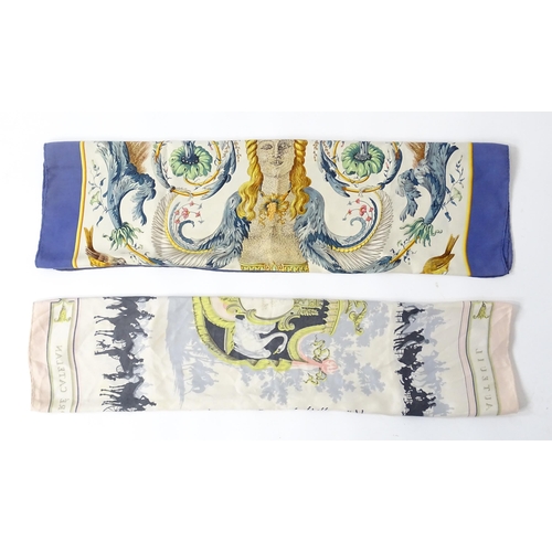 1262 - Vintage fashion / clothing: A Hermes 'Le Bois de Bologne' silk scarf designed by Hugo Grygkar circa ... 