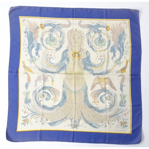 1262 - Vintage fashion / clothing: A Hermes 'Le Bois de Bologne' silk scarf designed by Hugo Grygkar circa ... 