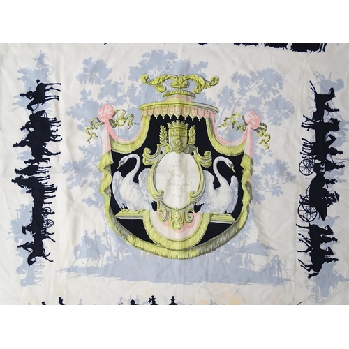 1262 - Vintage fashion / clothing: A Hermes 'Le Bois de Bologne' silk scarf designed by Hugo Grygkar circa ... 