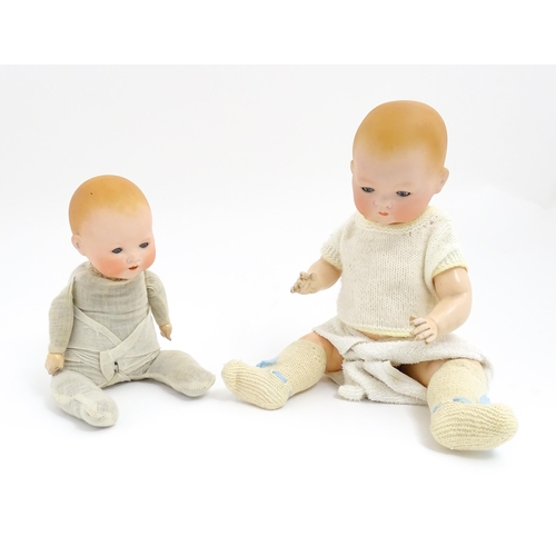 1285 - Toys: Two Armand Marseille German dolls, one with a bisque head marked 341 / 5k and a composite body... 