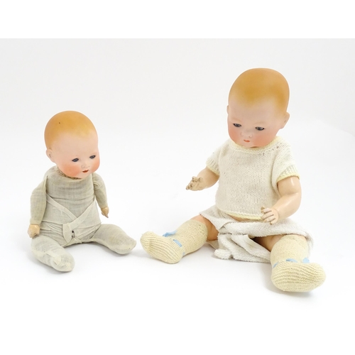 1285 - Toys: Two Armand Marseille German dolls, one with a bisque head marked 341 / 5k and a composite body... 