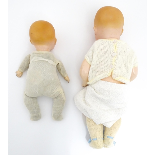 1285 - Toys: Two Armand Marseille German dolls, one with a bisque head marked 341 / 5k and a composite body... 