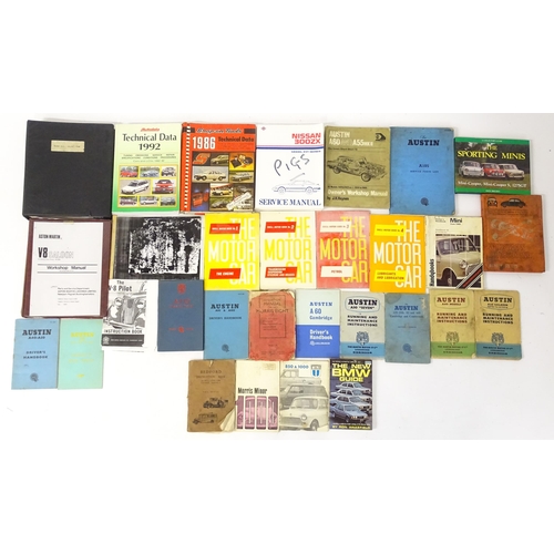 1887 - Books: A quantity of assorted 20thC car books and manuals to include Nissan 300ZX Model Z31 series s... 