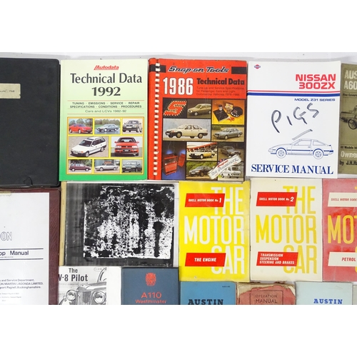 1887 - Books: A quantity of assorted 20thC car books and manuals to include Nissan 300ZX Model Z31 series s... 