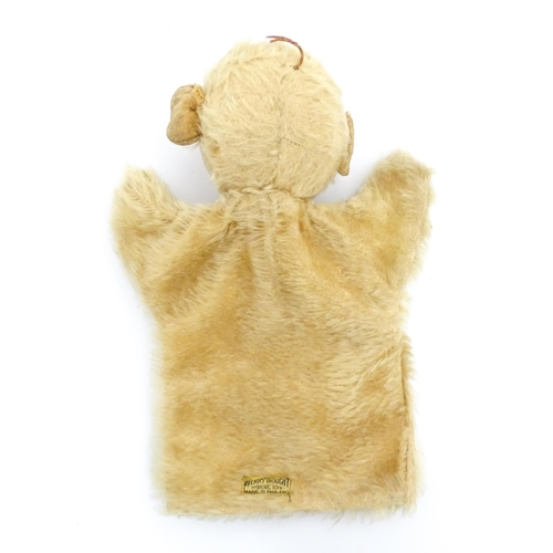 1269 - Toy: A Merrythought mohair hand puppet modelled as a monkey. Approx. 9 1/4