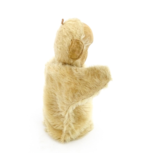 1269 - Toy: A Merrythought mohair hand puppet modelled as a monkey. Approx. 9 1/4