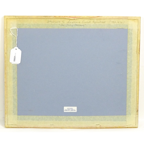 803 - Manner of Leonard Russell Squirrell (1893-1979), Watercolour, The Jolly Farmer, A country house with... 