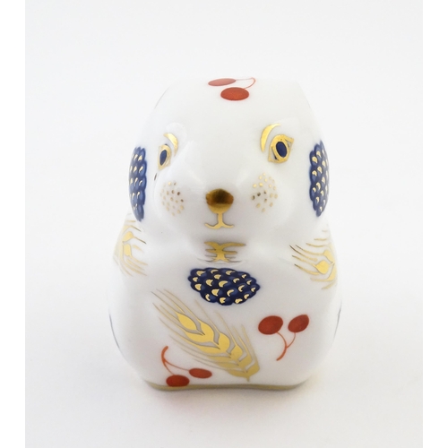 109 - Two Royal Crown Derby paperweights modelled as Computer Mouse, and Dormouse. Both boxed. Largest app... 