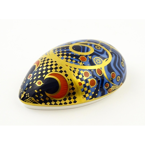 109 - Two Royal Crown Derby paperweights modelled as Computer Mouse, and Dormouse. Both boxed. Largest app... 