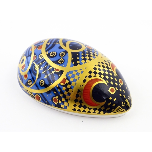 109 - Two Royal Crown Derby paperweights modelled as Computer Mouse, and Dormouse. Both boxed. Largest app... 