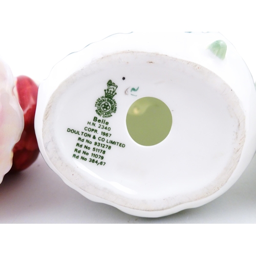 146A - Five small Royal Doulton ladies comprising Valerie HN2107, Belle HN 2340, Kirsty HN3213, Fair Maiden... 