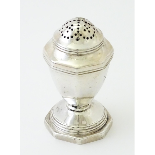 263 - A George III silver pepper hallmarked London 1802, maker John Emes. Approx. 2 3/4