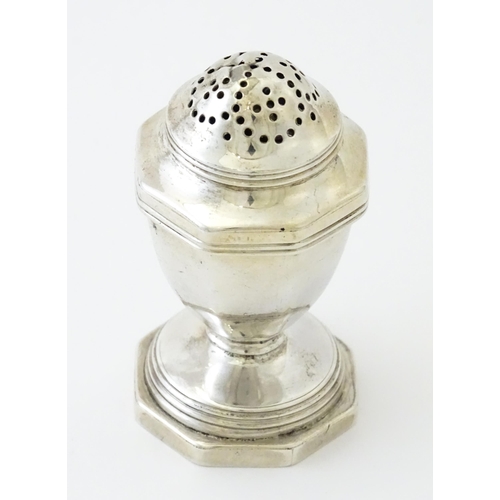 263 - A George III silver pepper hallmarked London 1802, maker John Emes. Approx. 2 3/4