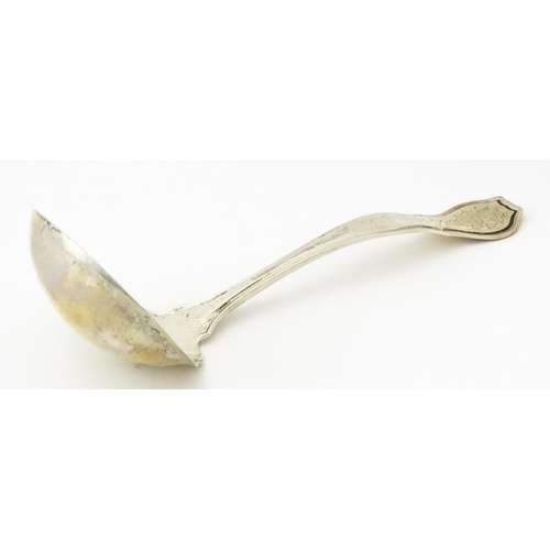 411 - An American sterling silver ladle.  Maker  R Wallace & Sons Mfg. Co. Wallingford Connecticut. Approx... 