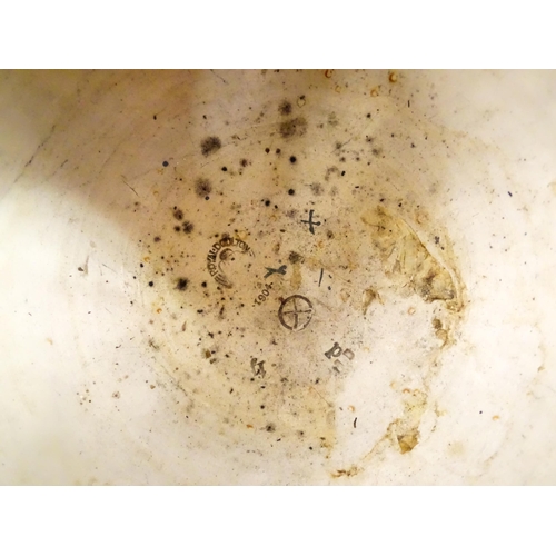 109 - A Royal Doulton stoneware gilt circle tyg of cauldron form with three mottled blue handles, banded d... 