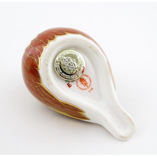 114 - A Royal Crown Derby paperweight modelled as a Chaffinch. Boxed. Approx. 2 1/2