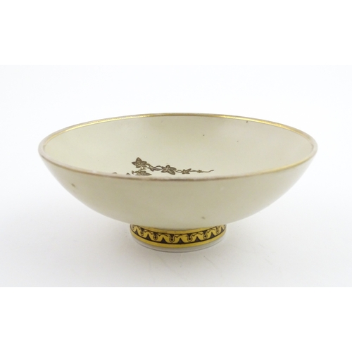 64 - A Royal Copenhagen dish with snowdrop detail, model no. 2685 / 852. Together with a small Kobenhavn ... 