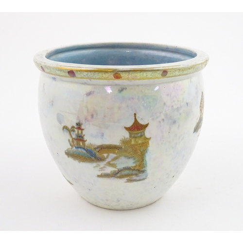 83 - A Carlton Ware lustre planter decorated in the Mikado pattern. Marked under. Approx. 5 1/2