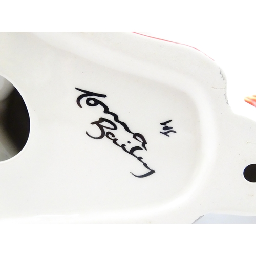 87 - Two Lorna Bailey models of Percy the Puffin. Both signed under. Largest approx. 6 1/2