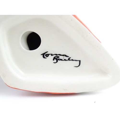 87 - Two Lorna Bailey models of Percy the Puffin. Both signed under. Largest approx. 6 1/2