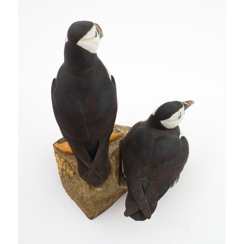 89 - A Royal Doulton limited edition bird group titled Atlantic Puffins, modelled by Robert Jefferson. Ma... 