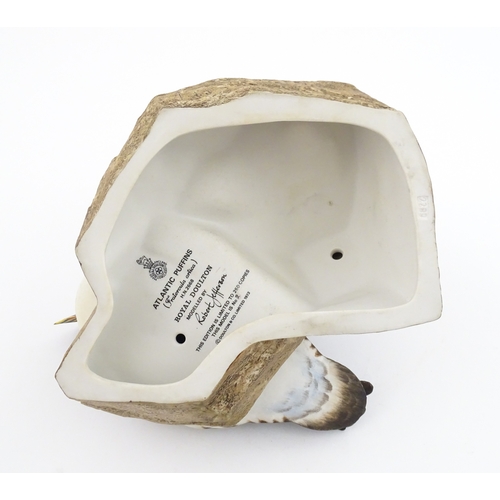 89 - A Royal Doulton limited edition bird group titled Atlantic Puffins, modelled by Robert Jefferson. Ma... 