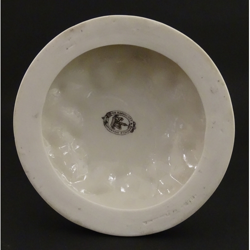 76 - A Belleek Cardium Shell on Coral centrepiece. Impressed with First Period mark under, and stamped wi... 