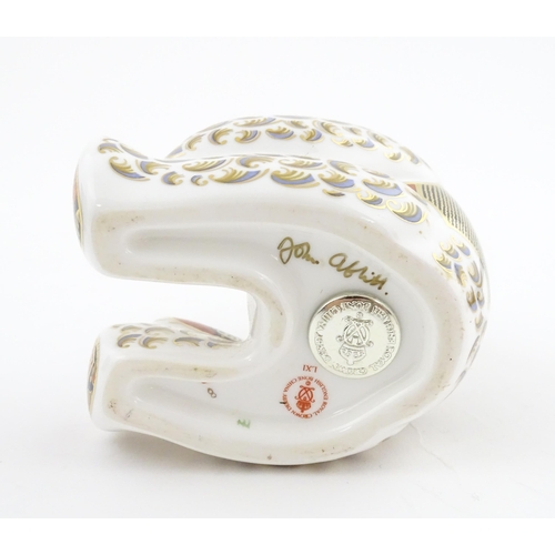 116 - A Royal Crown Derby paperweight modelled as a Regal Goldie Bear. Signed under John Ablitt. Boxed. Ap... 