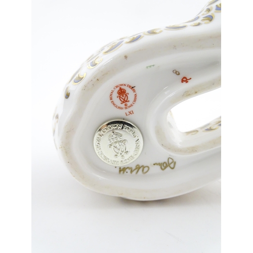 116 - A Royal Crown Derby paperweight modelled as a Regal Goldie Bear. Signed under John Ablitt. Boxed. Ap... 