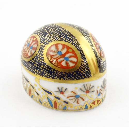 117 - A Royal Crown Derby paperweight modelled as a Blue Ladybird. Boxed. Approx. 1 1/2