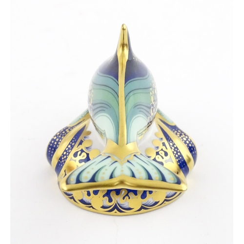119 - A Royal Crown Derby paperweight modelled as a Lyme Bay Baby Dolphin. A signature edition of 1500 for... 