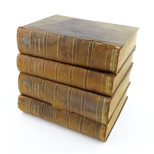 1929 - Books: Dictionnaire de la Langue Francaise, Volumes 1 - 4, by E. Littre. Published Paris, 1882-3 (4)