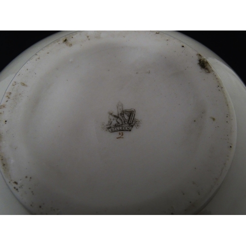 51 - Belleek tea wares in the Grass pattern to include teapots, milk jug, cream jug, teapot stand, saucer... 