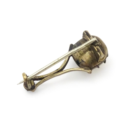 700 - A 19thC commemorative Halley's Comet paste brooch. Approx 7/8