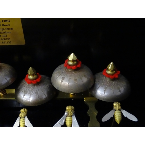 1268 - A 19thC Samuel Troll of Geneva musical box / music box with an unusually long cylinder, with ten eng... 