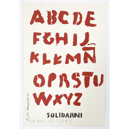 Solidarity / Solidarnosc Poland movement : a framed c1980 poster marked ...