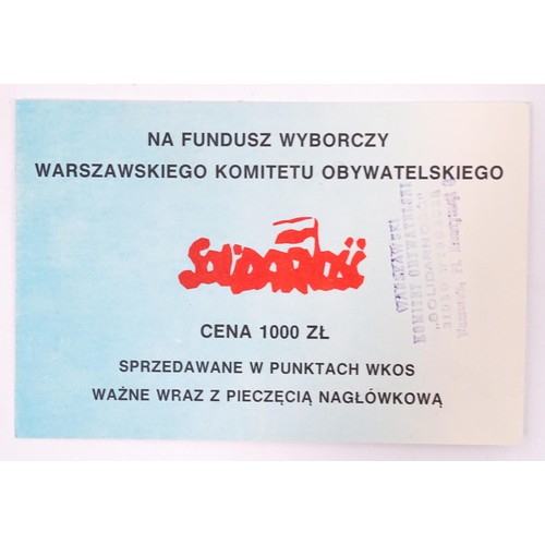 Solidarity / Solidarnosc Poland movement : a framed c1980 poster marked ...