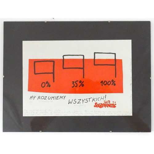 Solidarity / Solidarnosc Poland movement : a framed c1980 poster marked ...