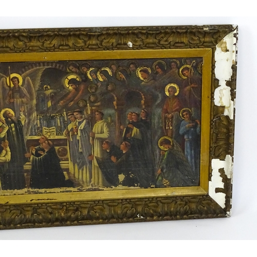 1688 - 18th / 19th century, Oil on canvas, An extensive religious / ecclesiastical interior scene depicting... 