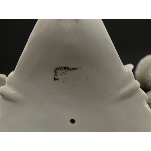 102 - A pair of Belleek Thistle vases with lustre detail. Marked with Second Period mark under. Approx. 10... 