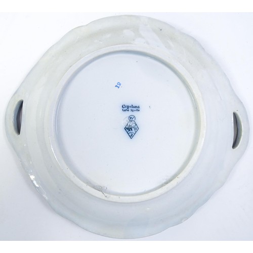 186 - A quantity of Copeland late Spode blue and white dinner wares decorated with ruins to include plates... 