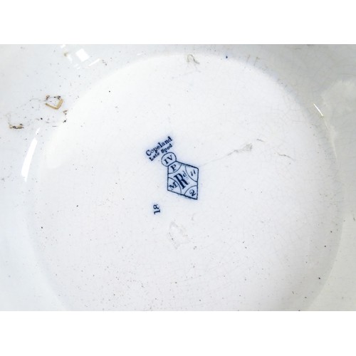 186 - A quantity of Copeland late Spode blue and white dinner wares decorated with ruins to include plates... 