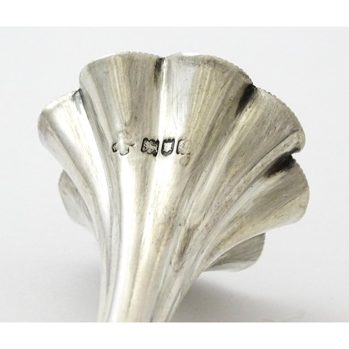 337 - A small silver bud vase of fluted form hallmarked London 1902 Approx. 4