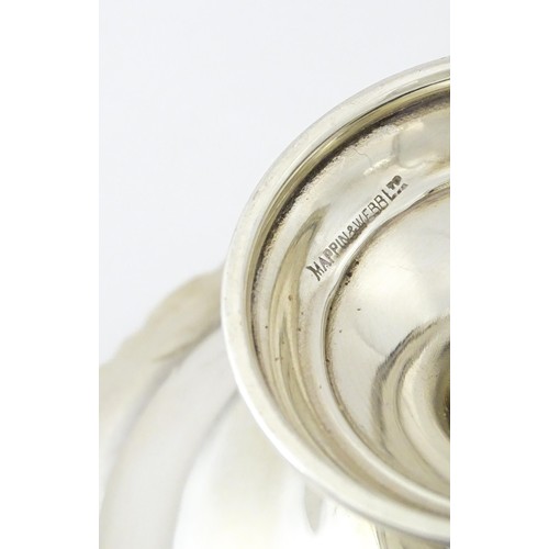 376 - A small silver pedestal tazza hallmarked Birmingham 1927, maker Mappin & Webb. Approx. 2 1/2