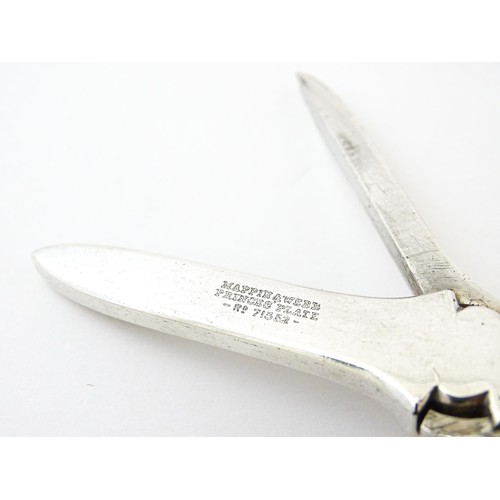363 - Mappin & Webb Princes Plate grape shears together with silver plated grape shears. Largest approx. 7... 