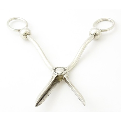 363 - Mappin & Webb Princes Plate grape shears together with silver plated grape shears. Largest approx. 7... 