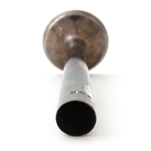 403 - A silver bud vase, hallmarked Birmingham 1988, maker A. E. Jones. Together with a silver teaspoon, h... 