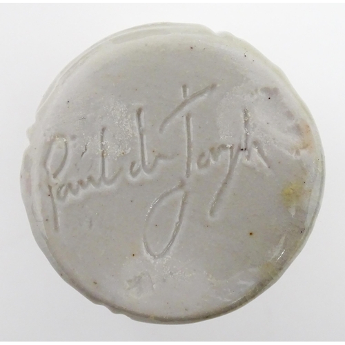 194 - Four studio pottery items to include an oval bowl by Antje Ernestus, a bowl by Richard Baxter, a sma... 