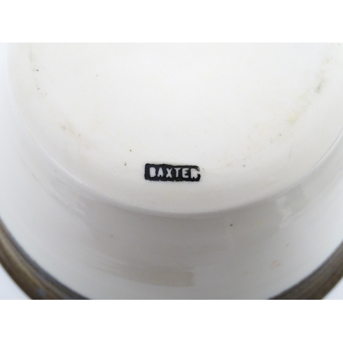 194 - Four studio pottery items to include an oval bowl by Antje Ernestus, a bowl by Richard Baxter, a sma... 